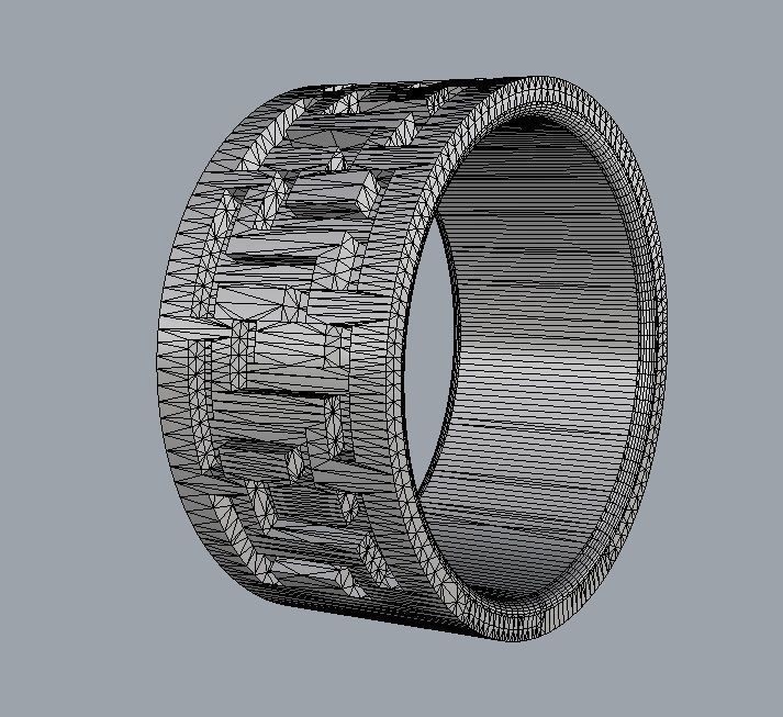 Greek Pattern Ring 3D print model_9