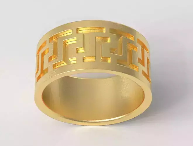 Greek Pattern Ring