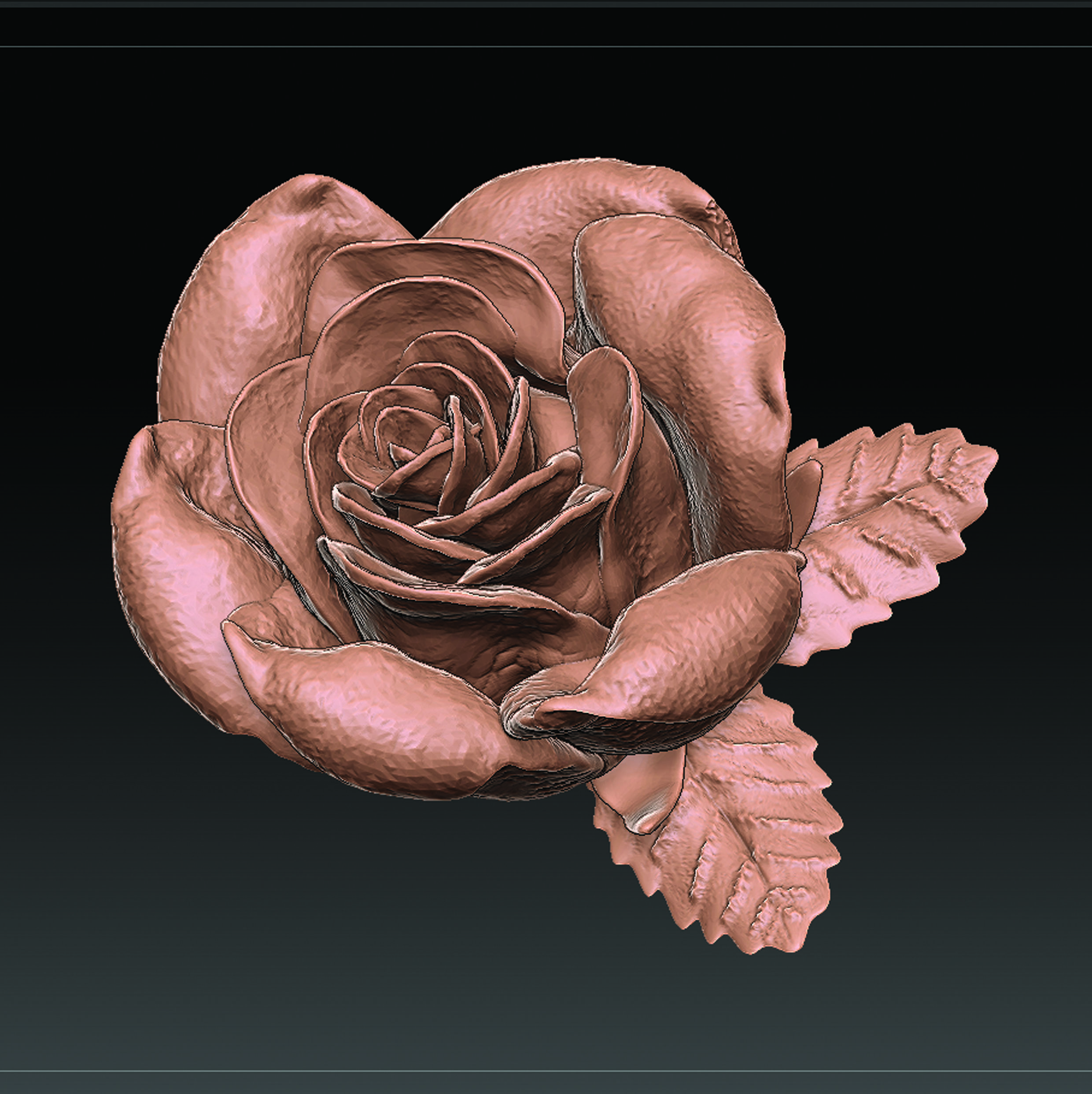Rose Flower  3D print model_1