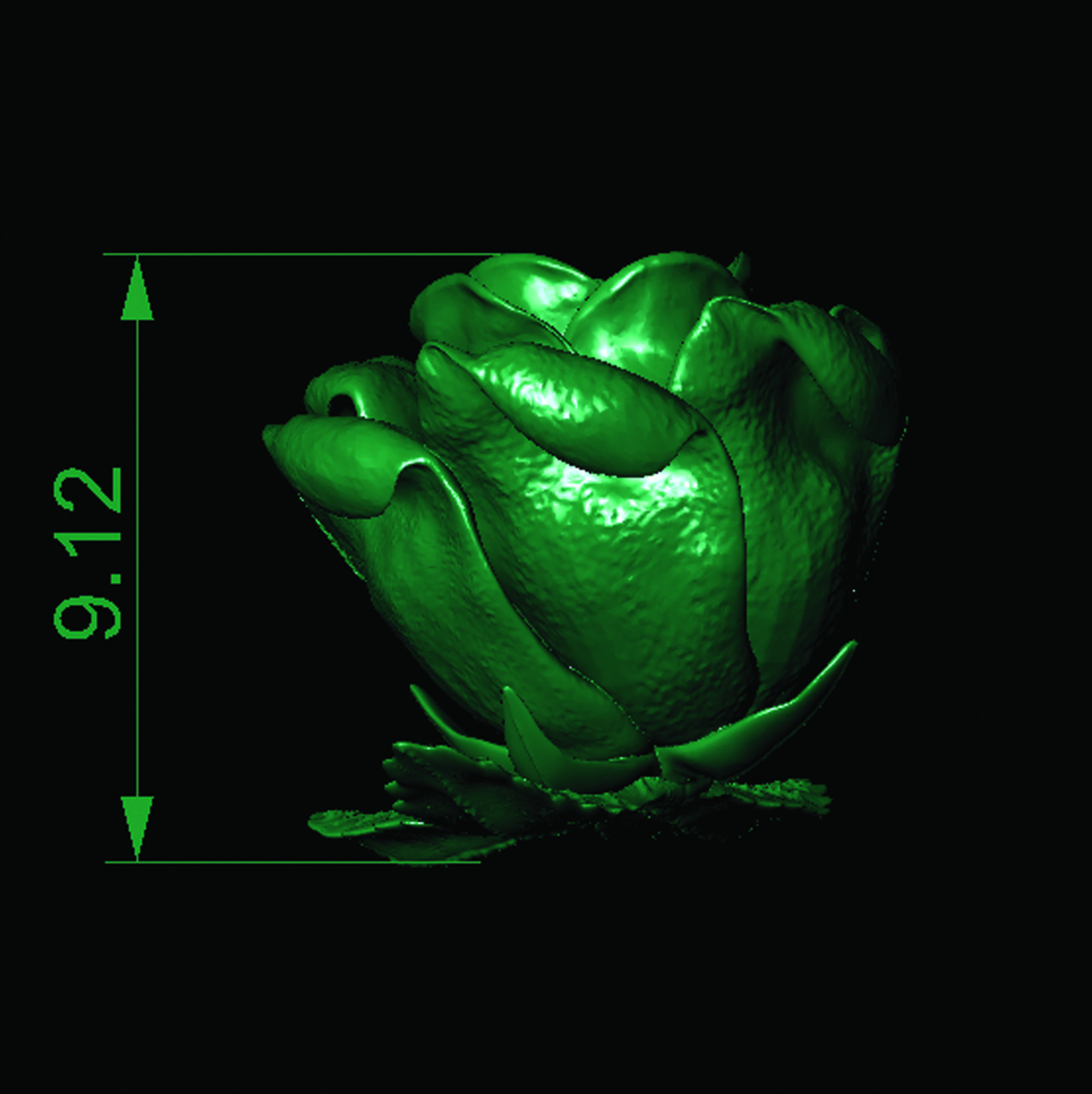 Rose Flower  3D print model_3