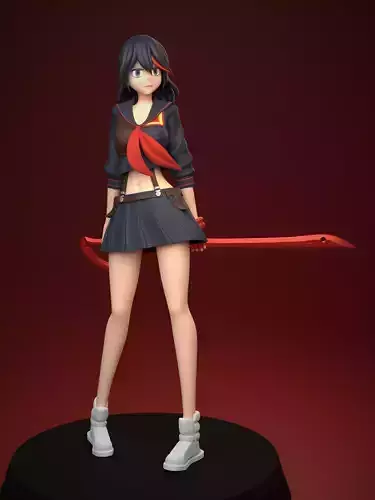 KILL LA KILL RYUKO Low-poly 3D model