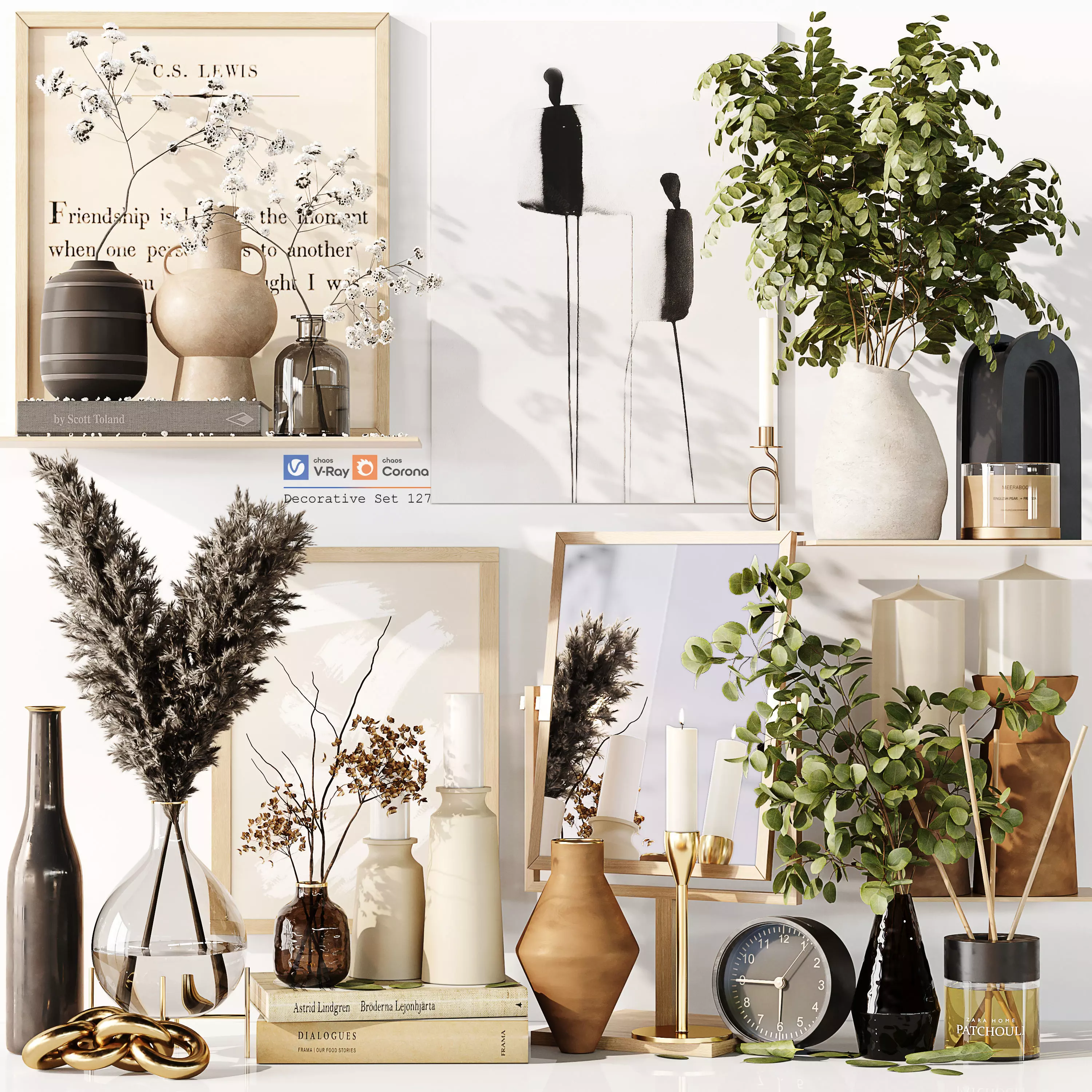 Decorative Set 127 3D model_0