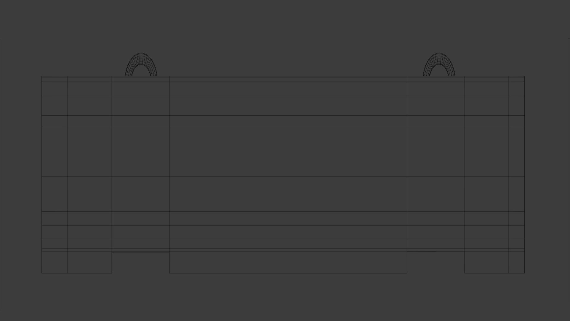 Concrete Barrier Low-poly 3D model_8