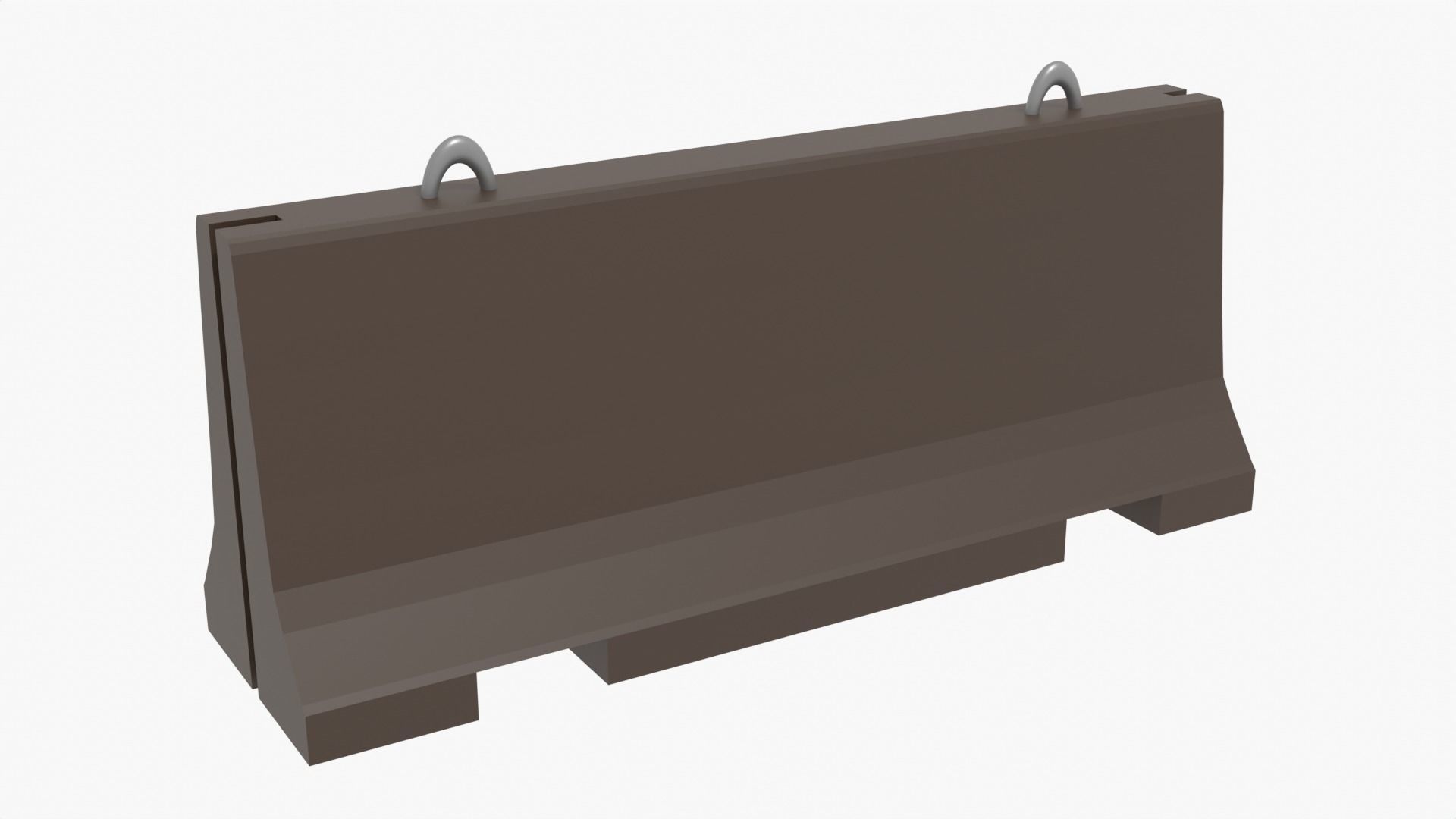 Concrete Barrier Low-poly 3D model_6