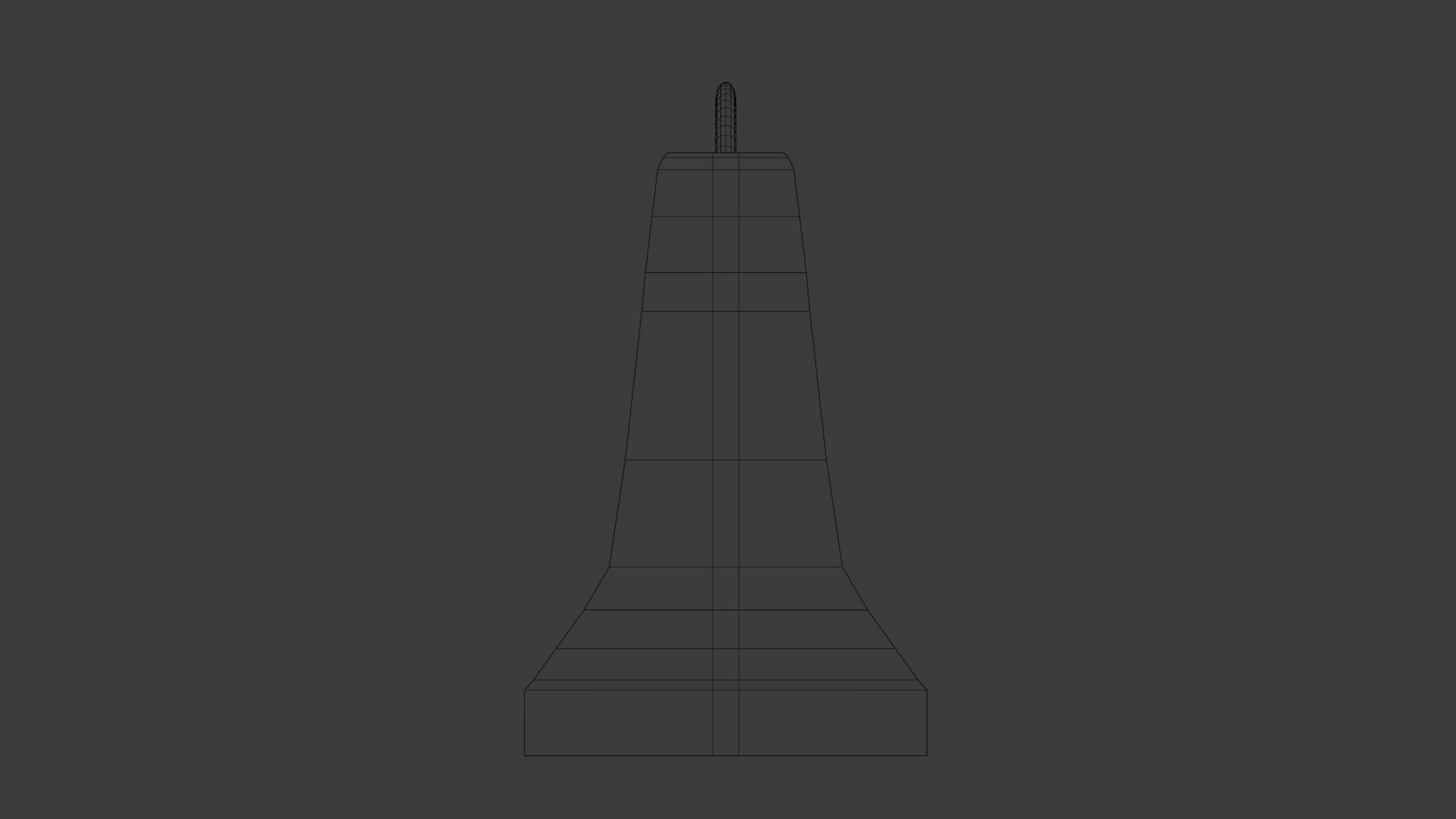 Concrete Barrier Low-poly 3D model_7