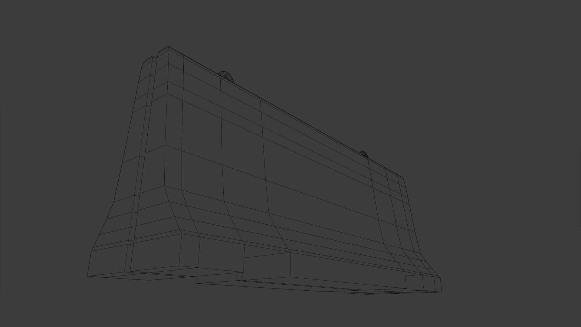 Concrete Barrier Low-poly 3D model_11