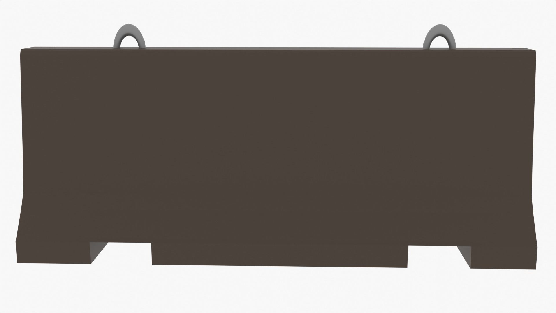 Concrete Barrier Low-poly 3D model_2