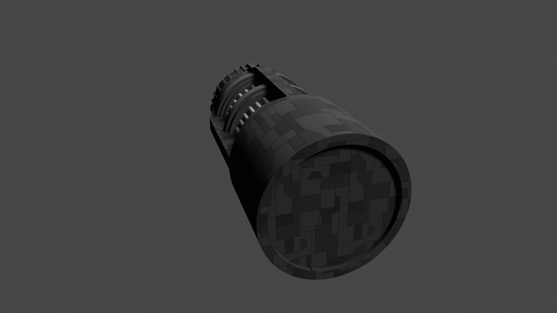 Spacecraft thruster 3 Low-poly 3D model_2
