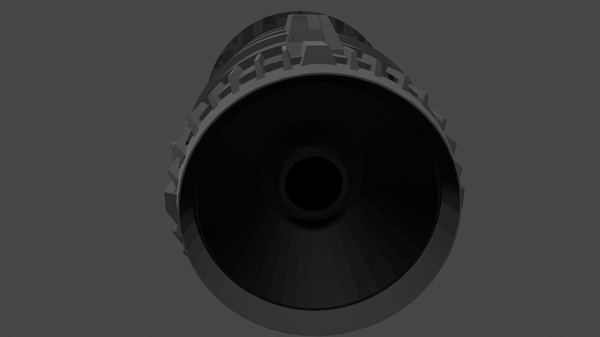 Spacecraft thruster 3 Low-poly 3D model_3