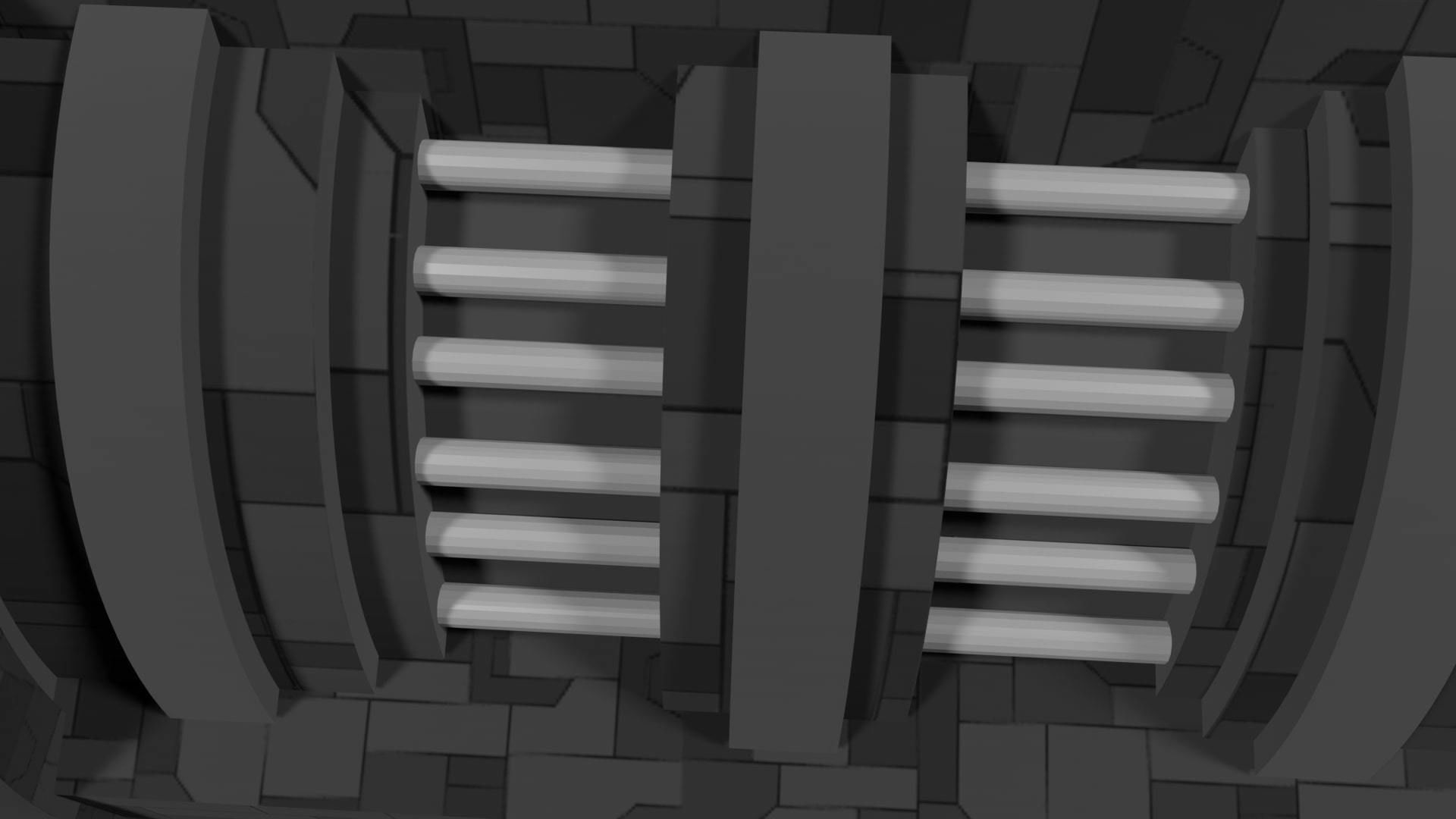 Spacecraft thruster 3 Low-poly 3D model_4