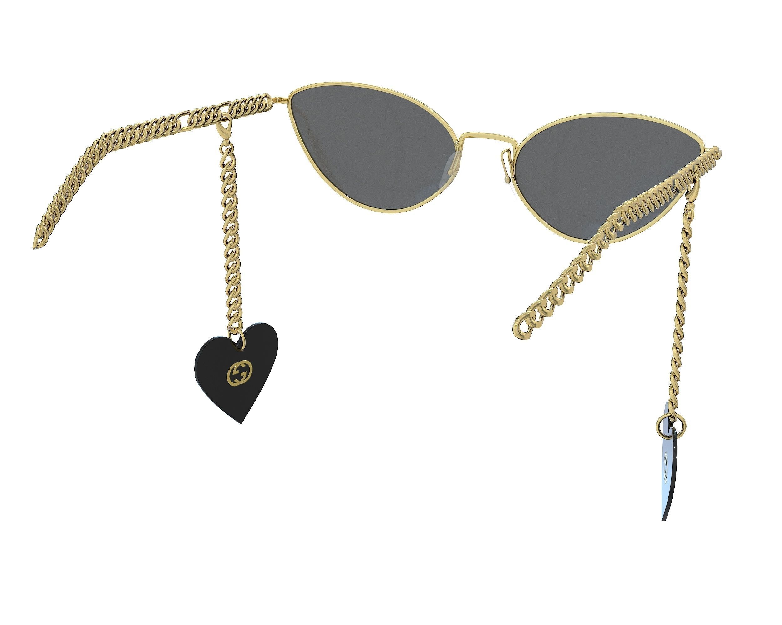 Gucci Eyewear Interlocking G cat-eye Sunglasses Low-poly 3D model_10