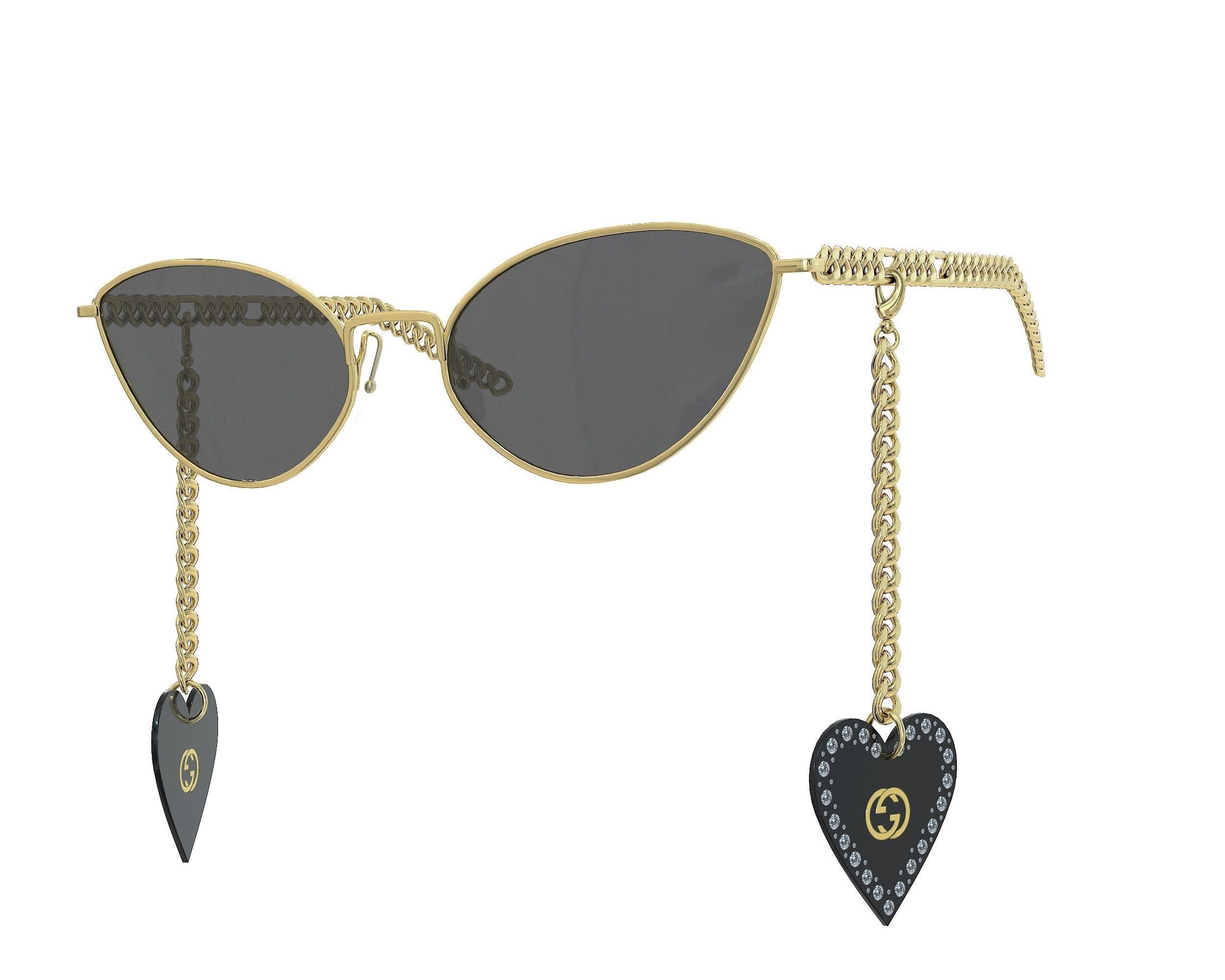 Gucci Eyewear Interlocking G cat-eye Sunglasses Low-poly 3D model_1