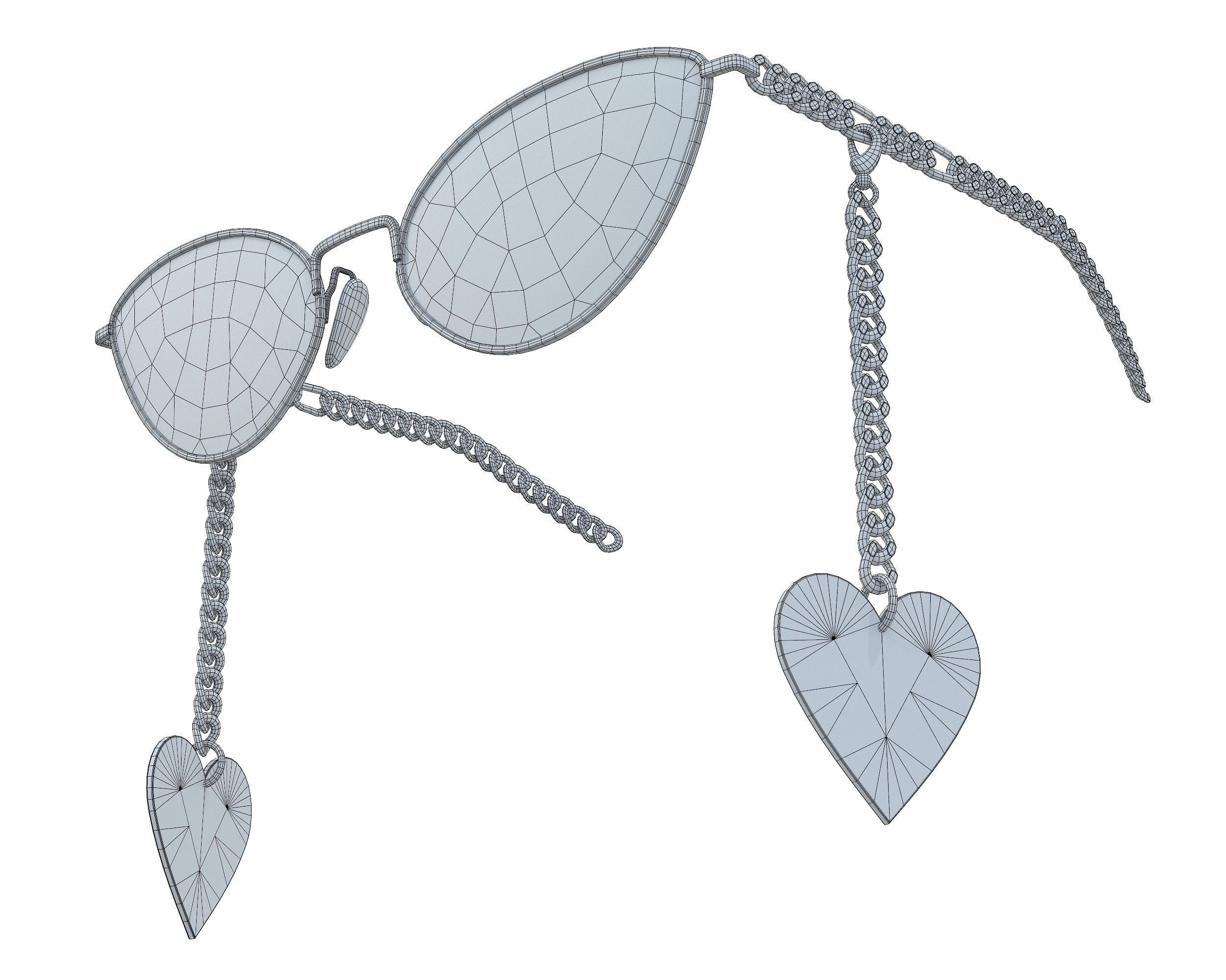 Gucci Eyewear Interlocking G cat-eye Sunglasses Low-poly 3D model_13