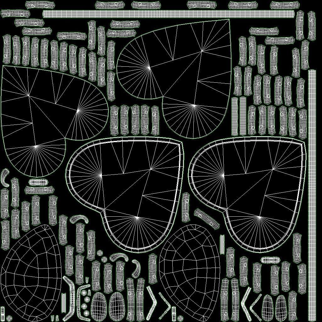 Gucci Eyewear Interlocking G cat-eye Sunglasses Low-poly 3D model_16