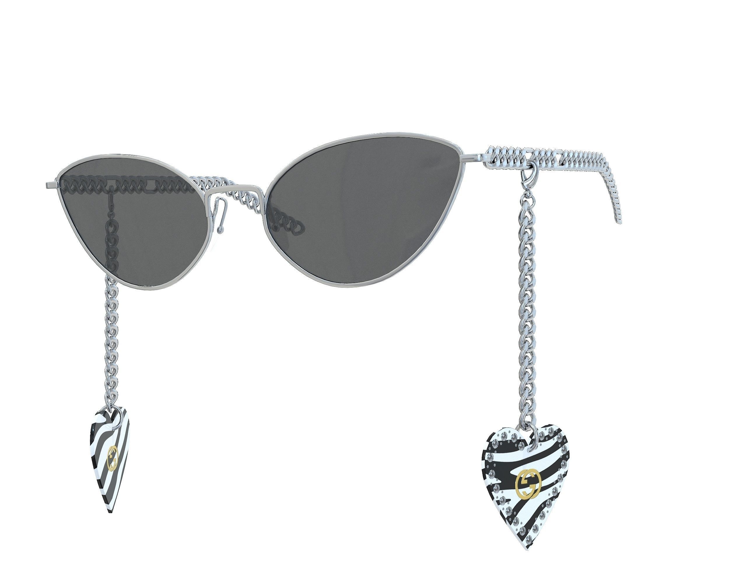 Gucci Eyewear Interlocking G cat-eye Sunglasses Low-poly 3D model_3