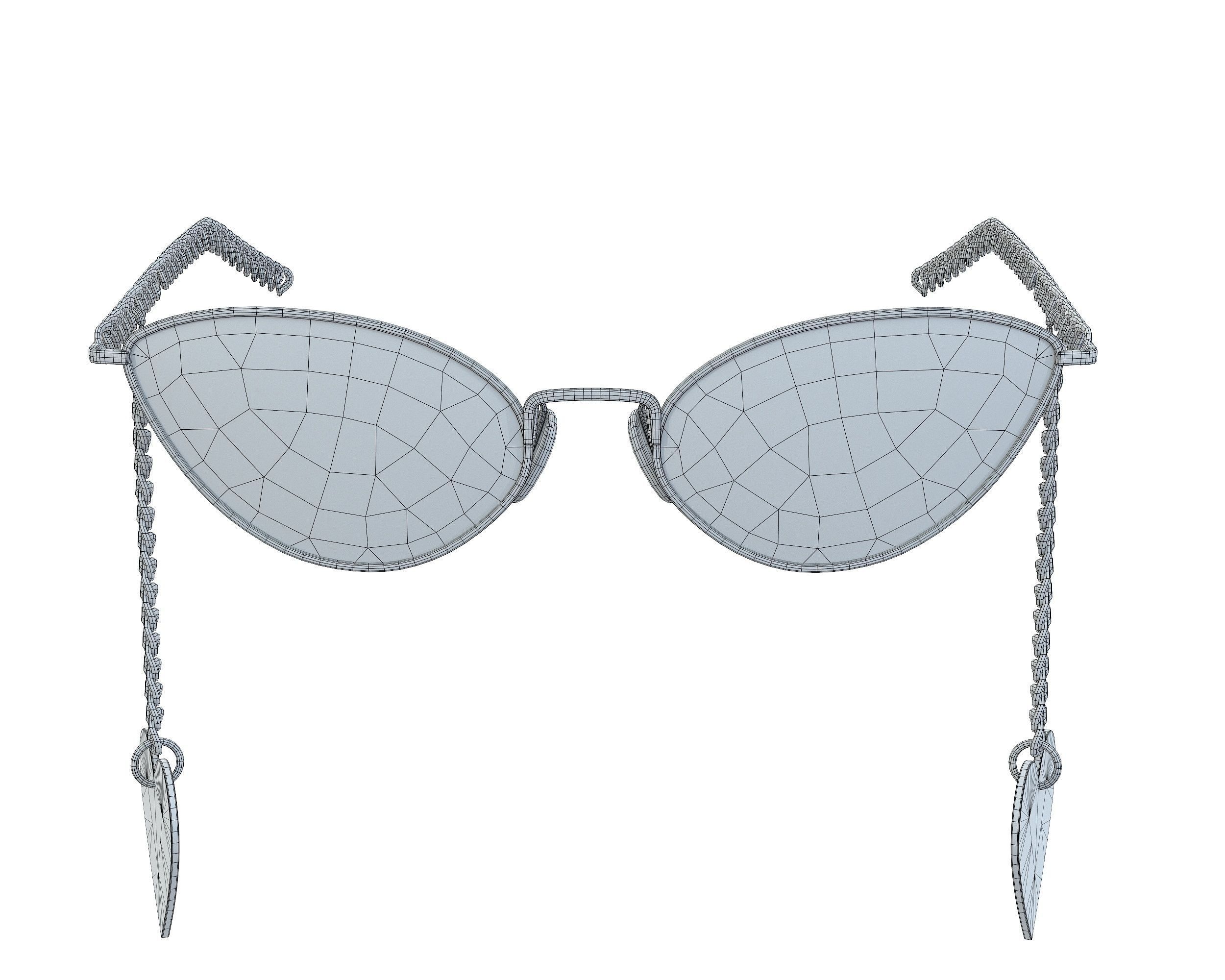 Gucci Eyewear Interlocking G cat-eye Sunglasses Low-poly 3D model_14