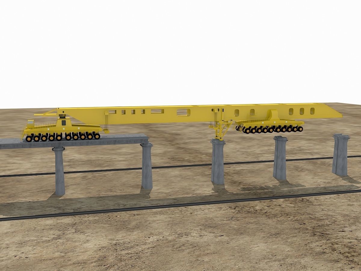 Overhead Crane 1 3D model_7