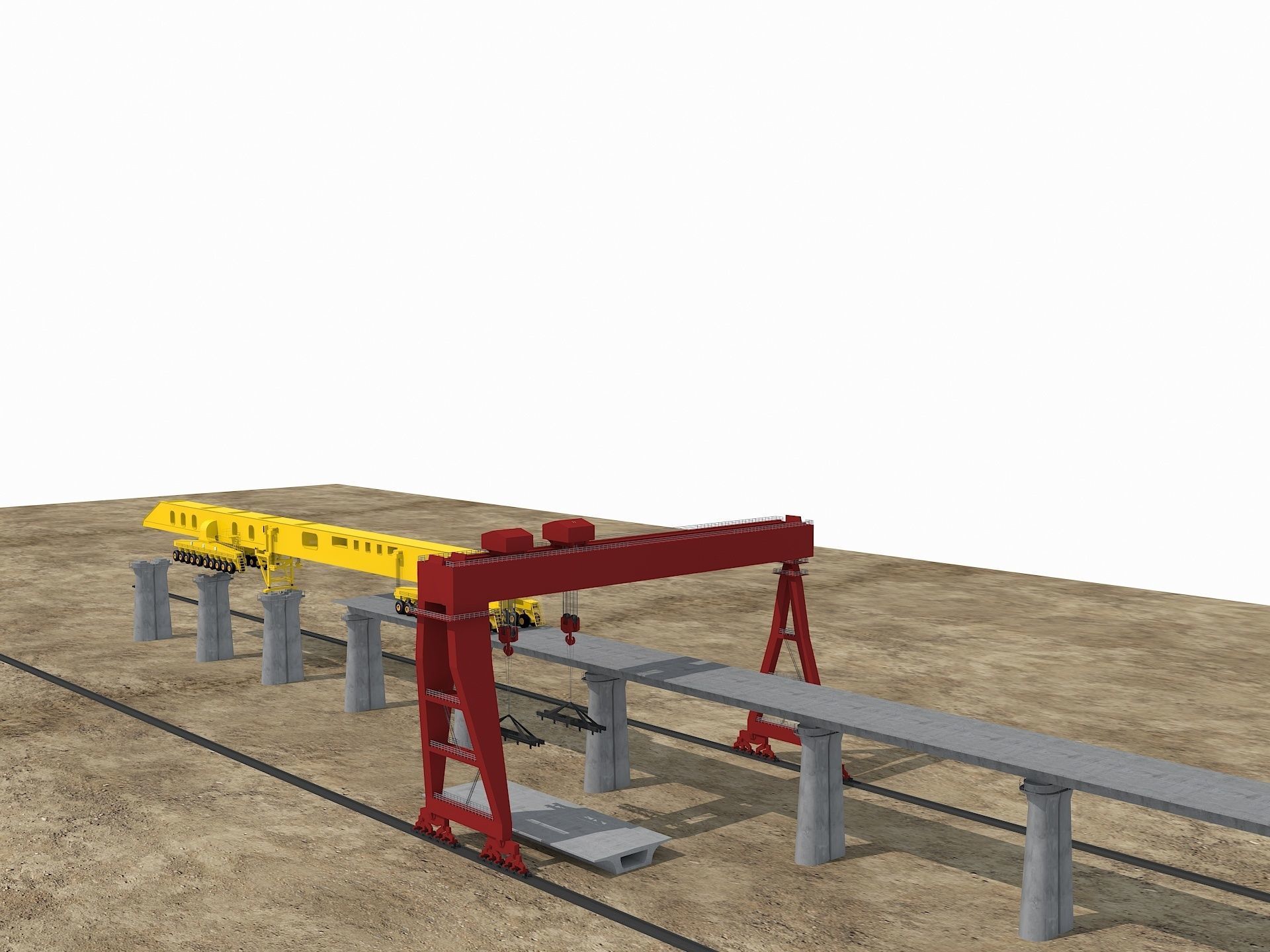 Overhead Crane 1 3D model_5