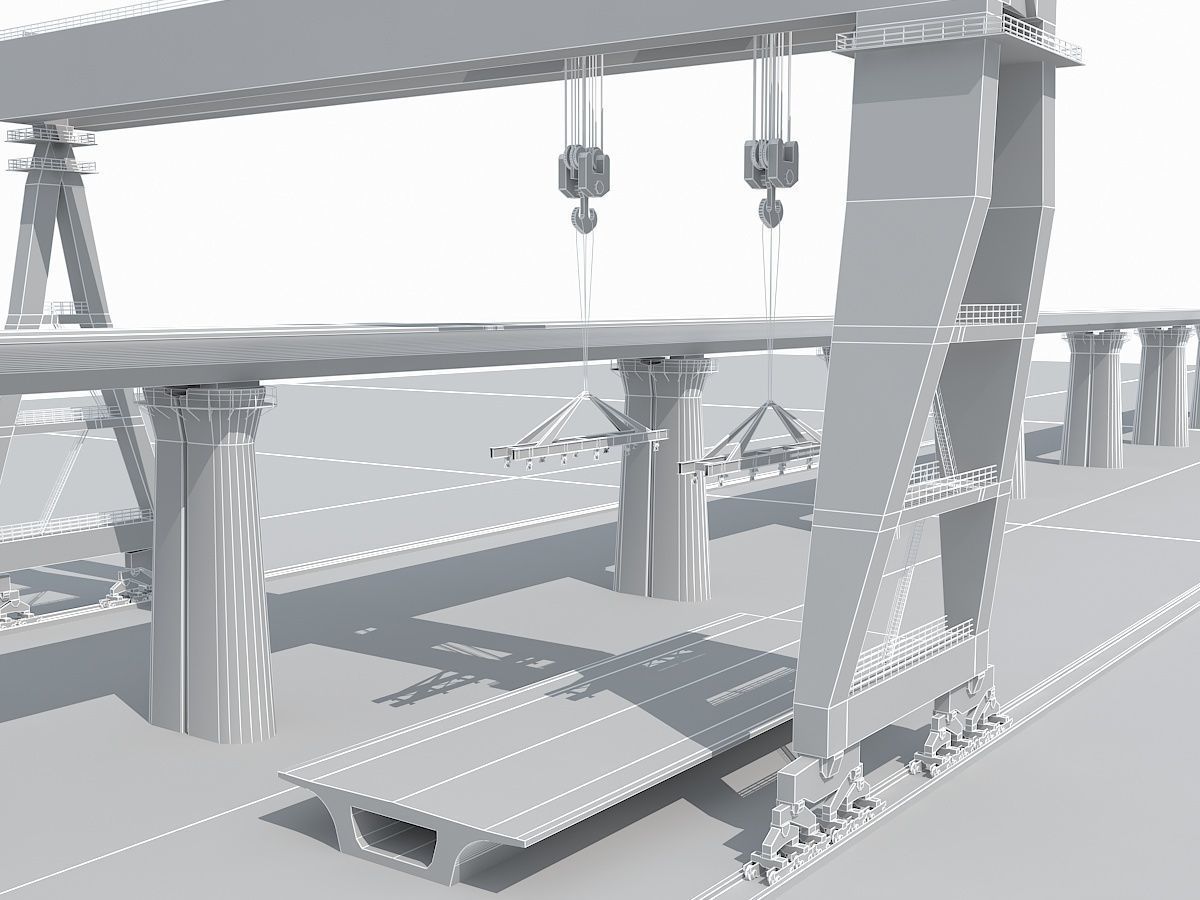 Overhead Crane 1 3D model_20