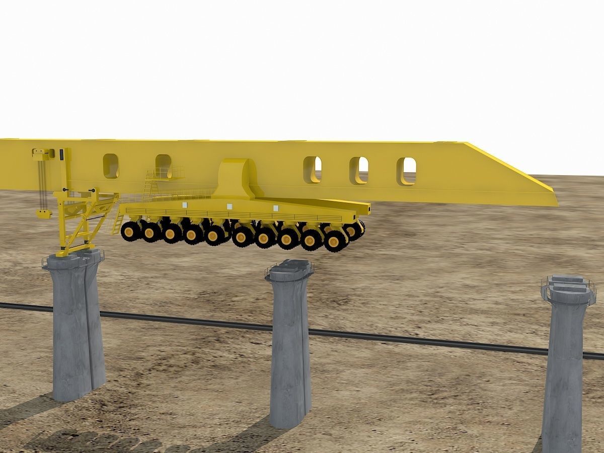 Overhead Crane 1 3D model_8