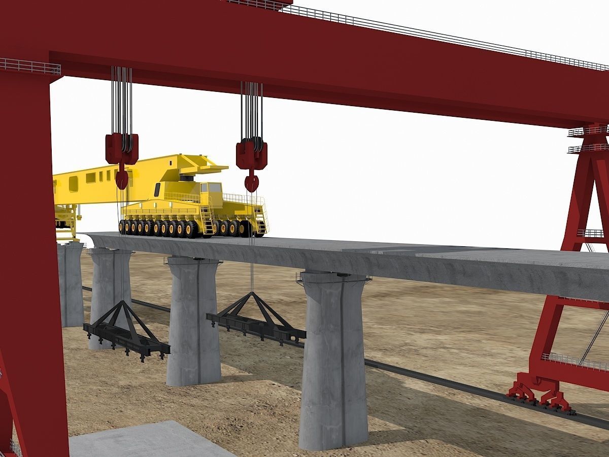 Overhead Crane 1 3D model_12