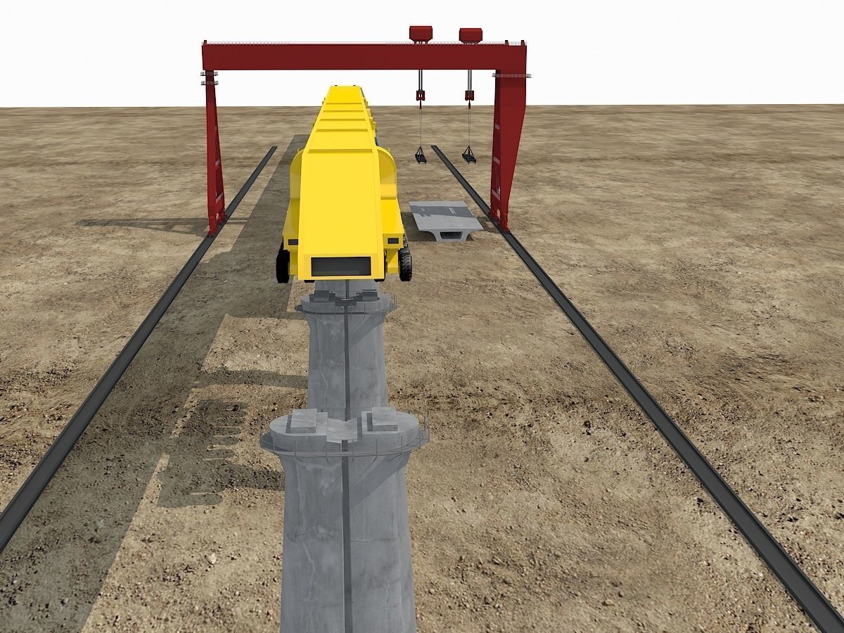 Overhead Crane 1 3D model_10