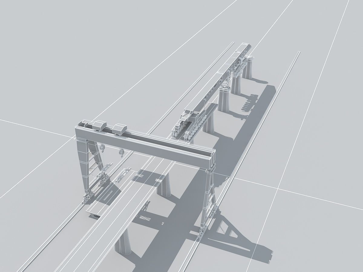Overhead Crane 1 3D model_16