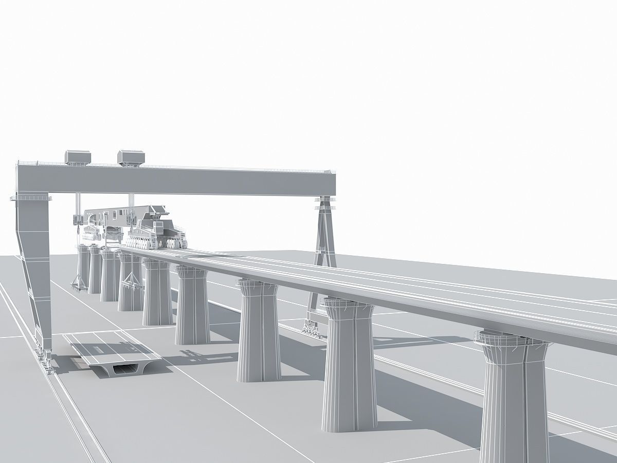 Overhead Crane 1 3D model_14