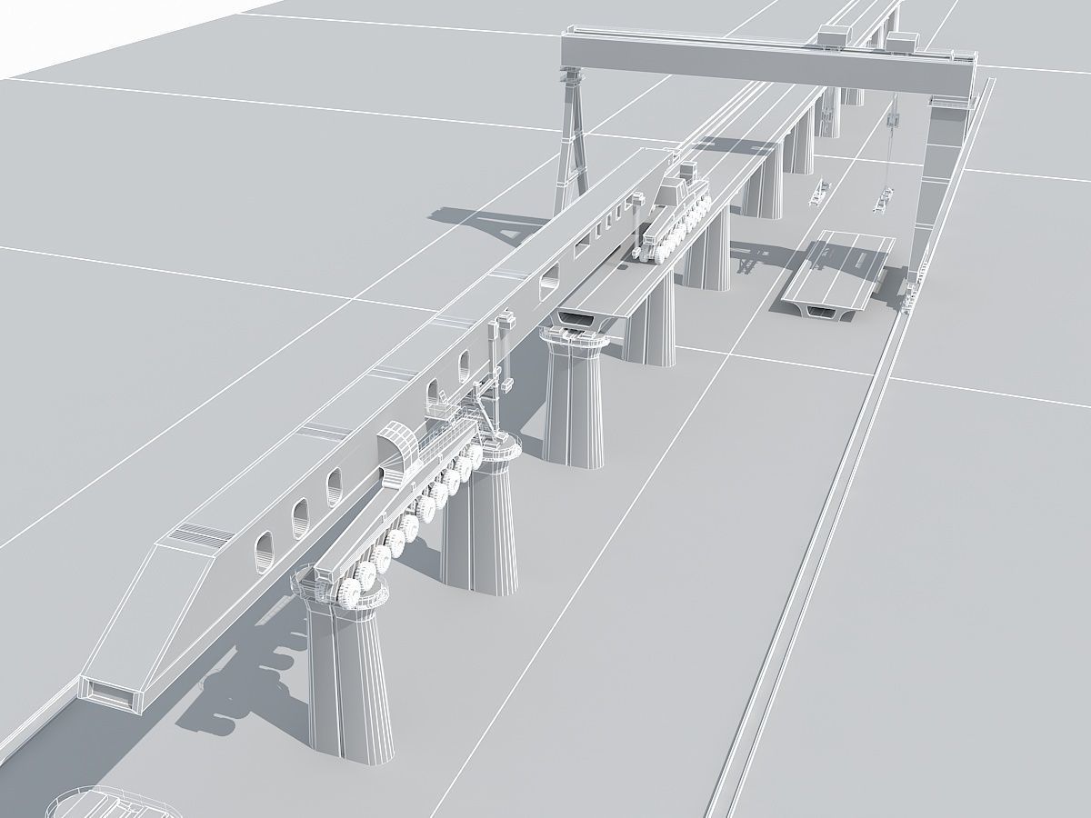 Overhead Crane 1 3D model_19