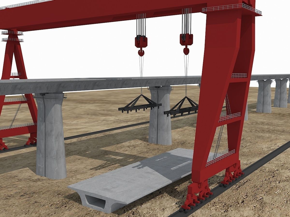 Overhead Crane 1 3D model_11