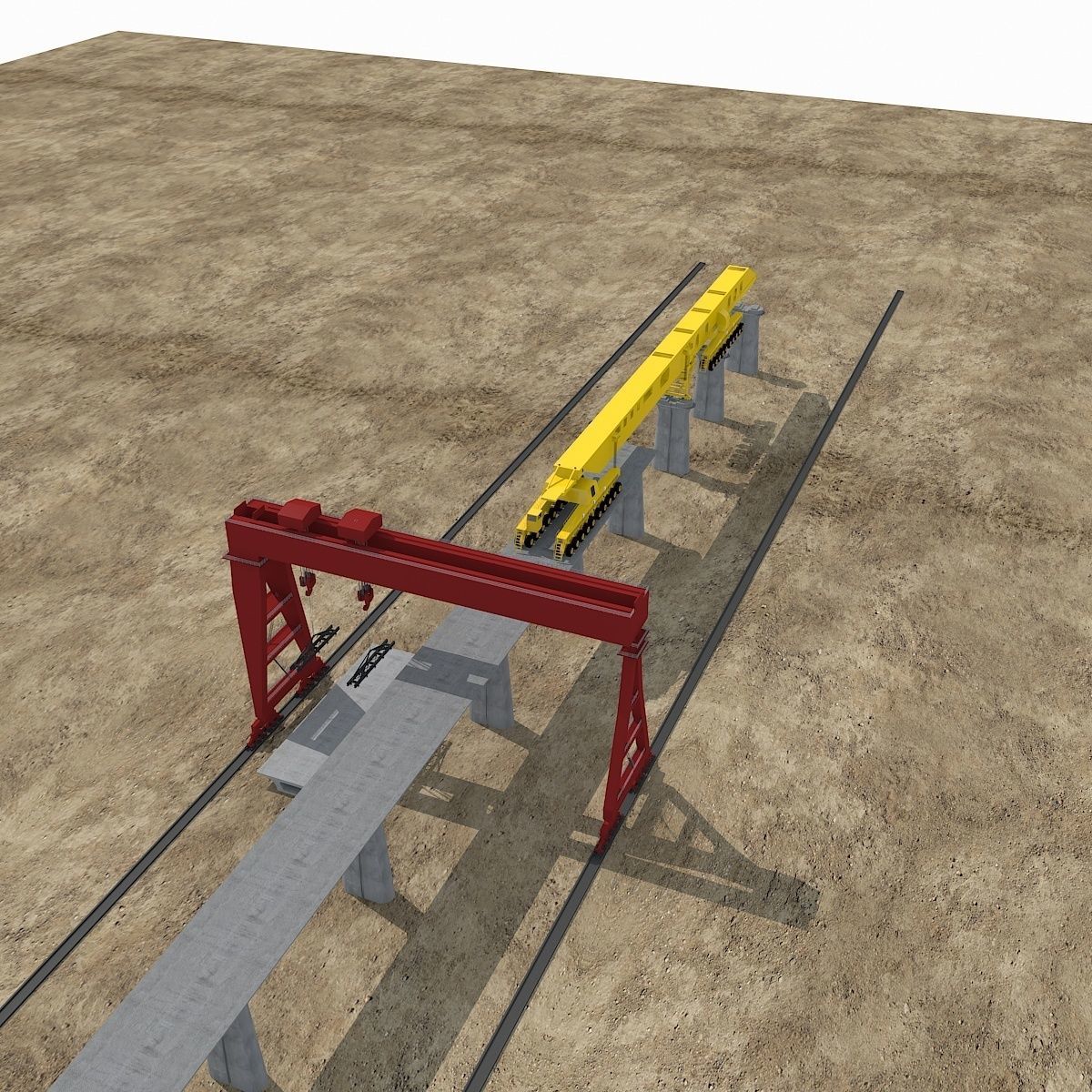 Overhead Crane 1 3D model_6