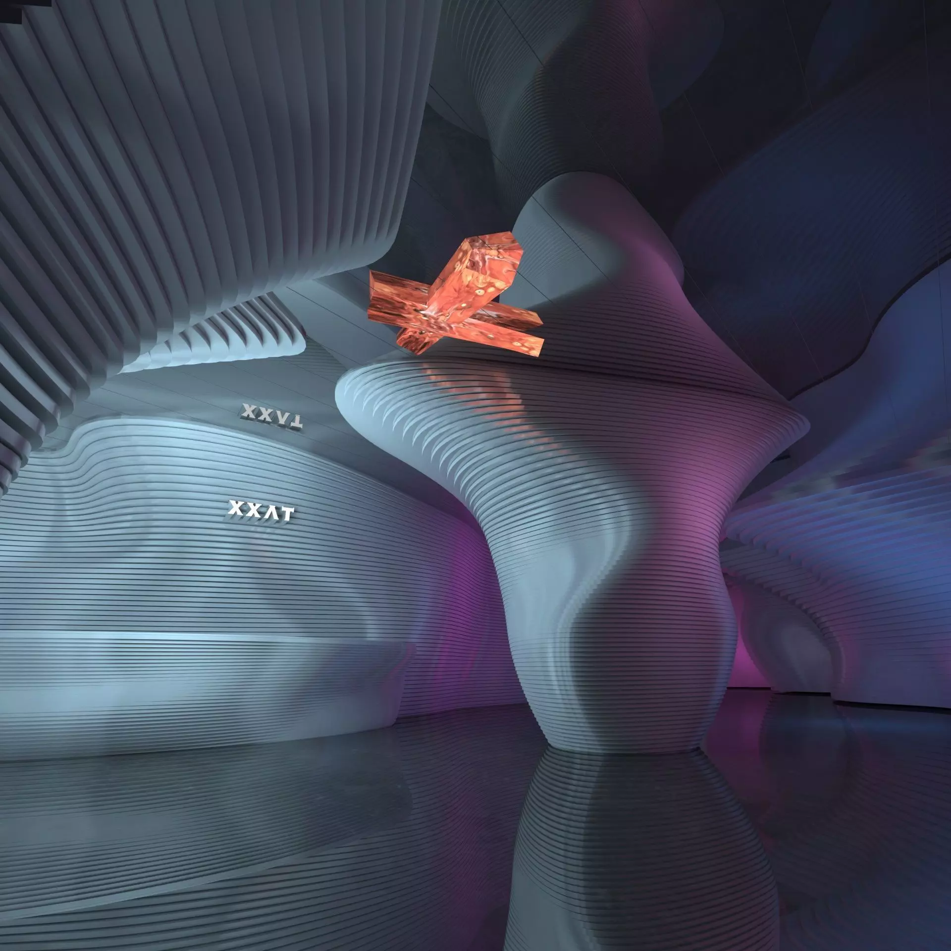  Exhibition Hall Front Desk 3D model_0