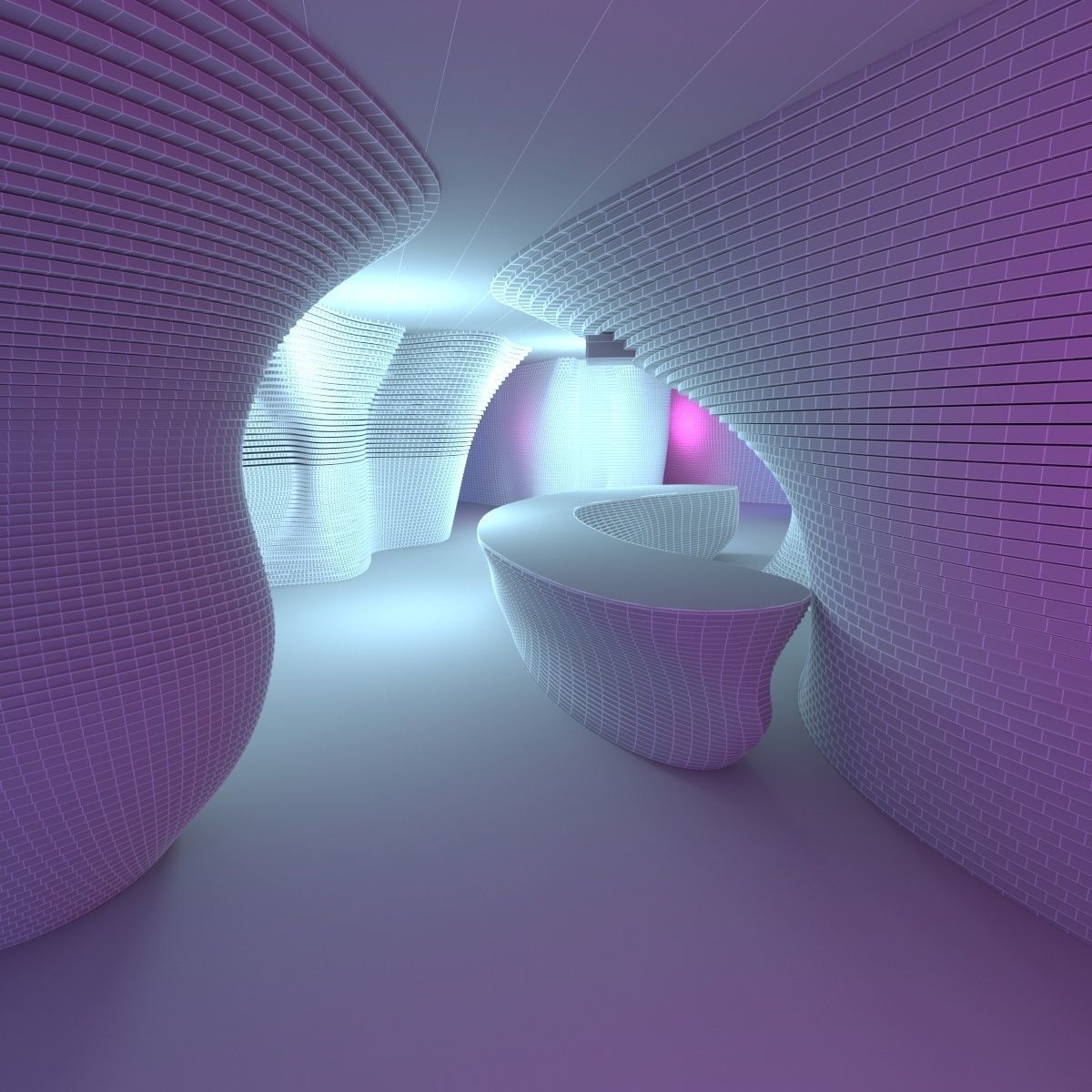  Exhibition Hall Front Desk 3D model_17