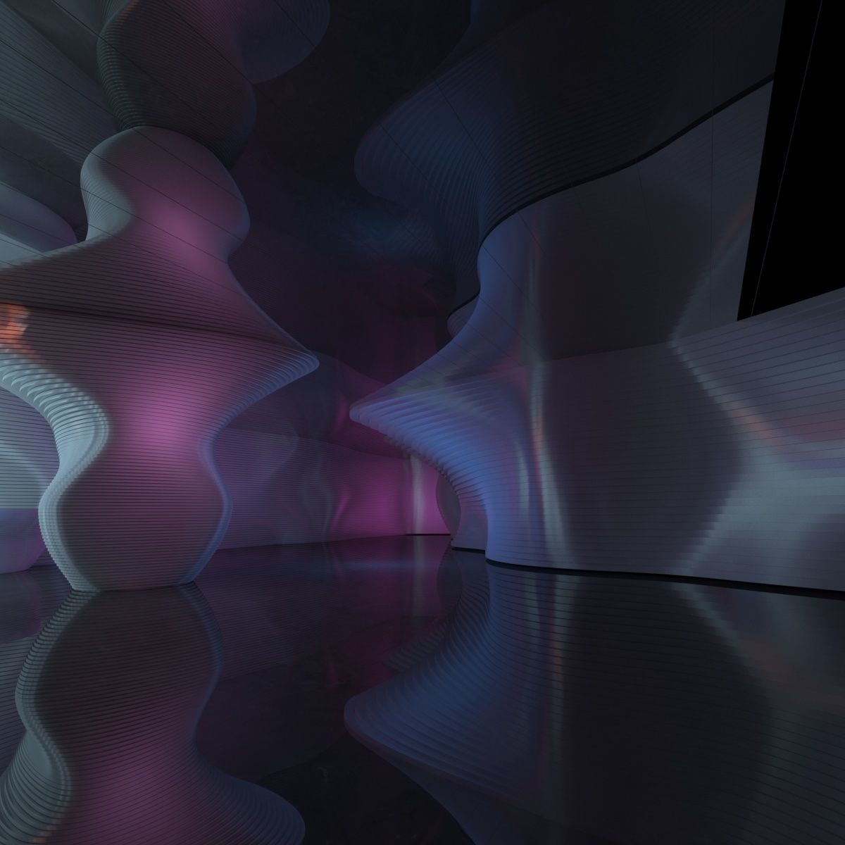  Exhibition Hall Front Desk 3D model_7