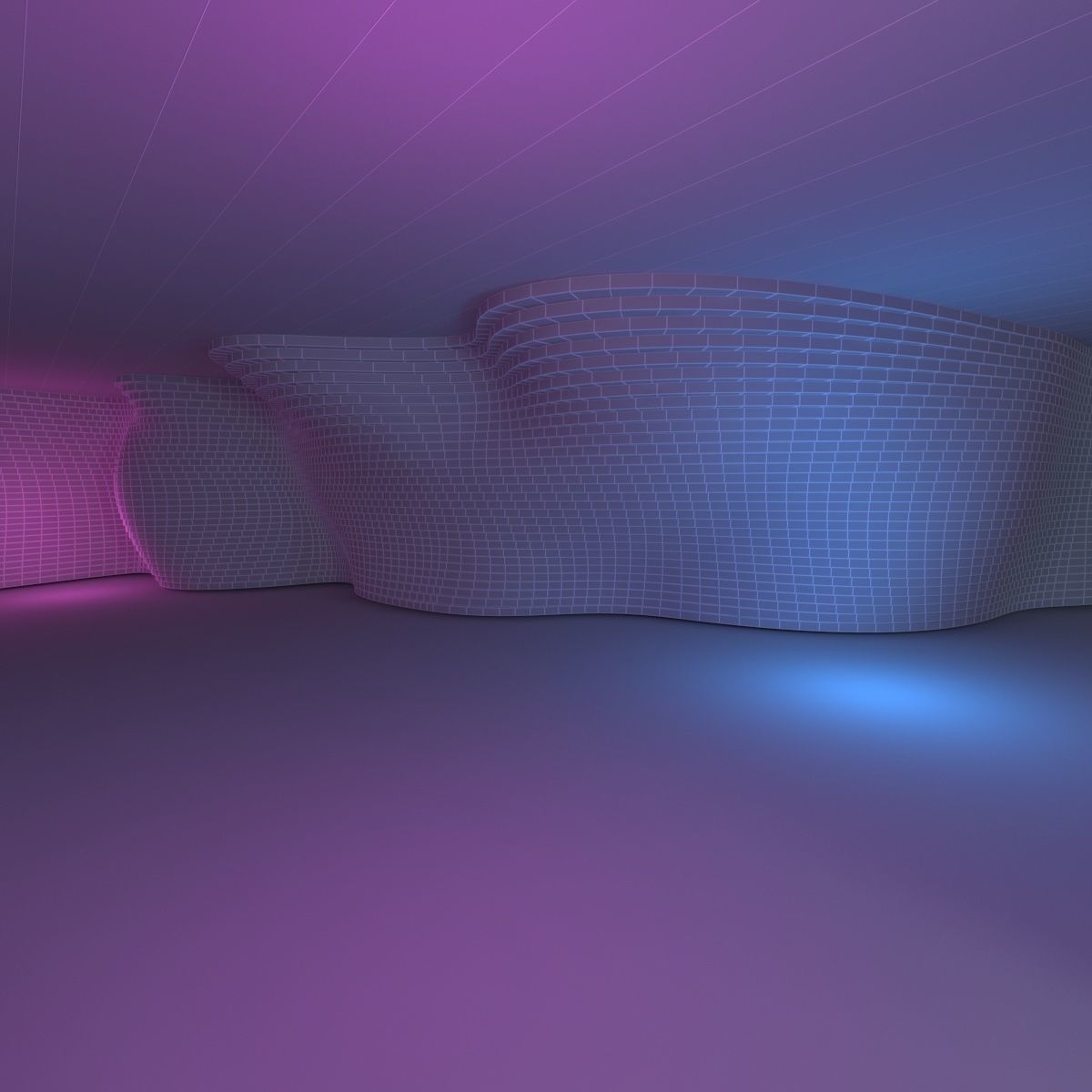  Exhibition Hall Front Desk 3D model_13