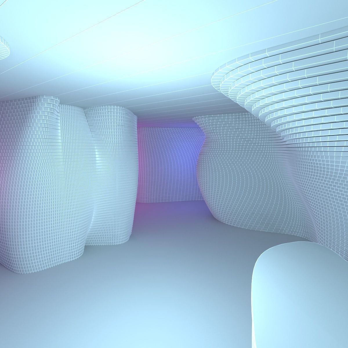  Exhibition Hall Front Desk 3D model_15