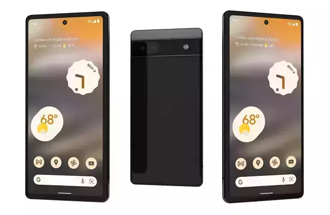 Google Pixel 6a Stormy Black 3D model