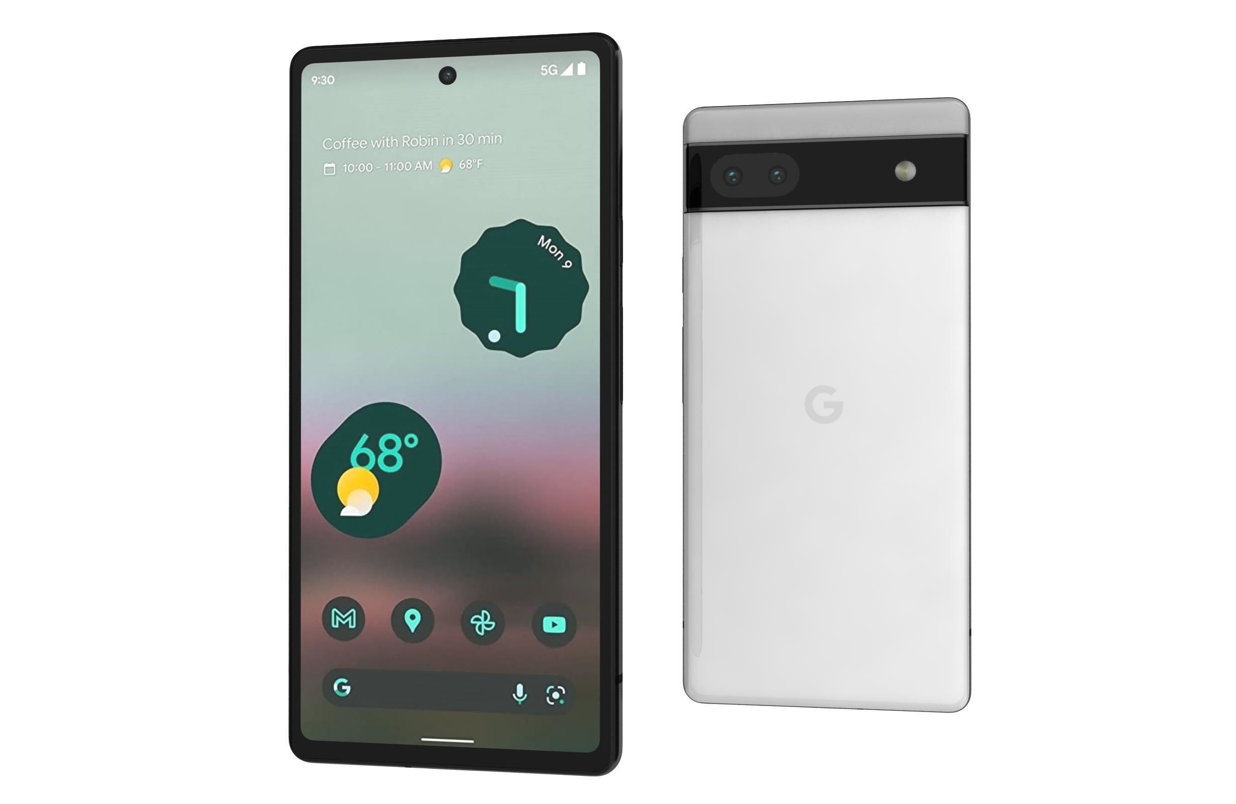 Google Pixel 6a White 3D model_6