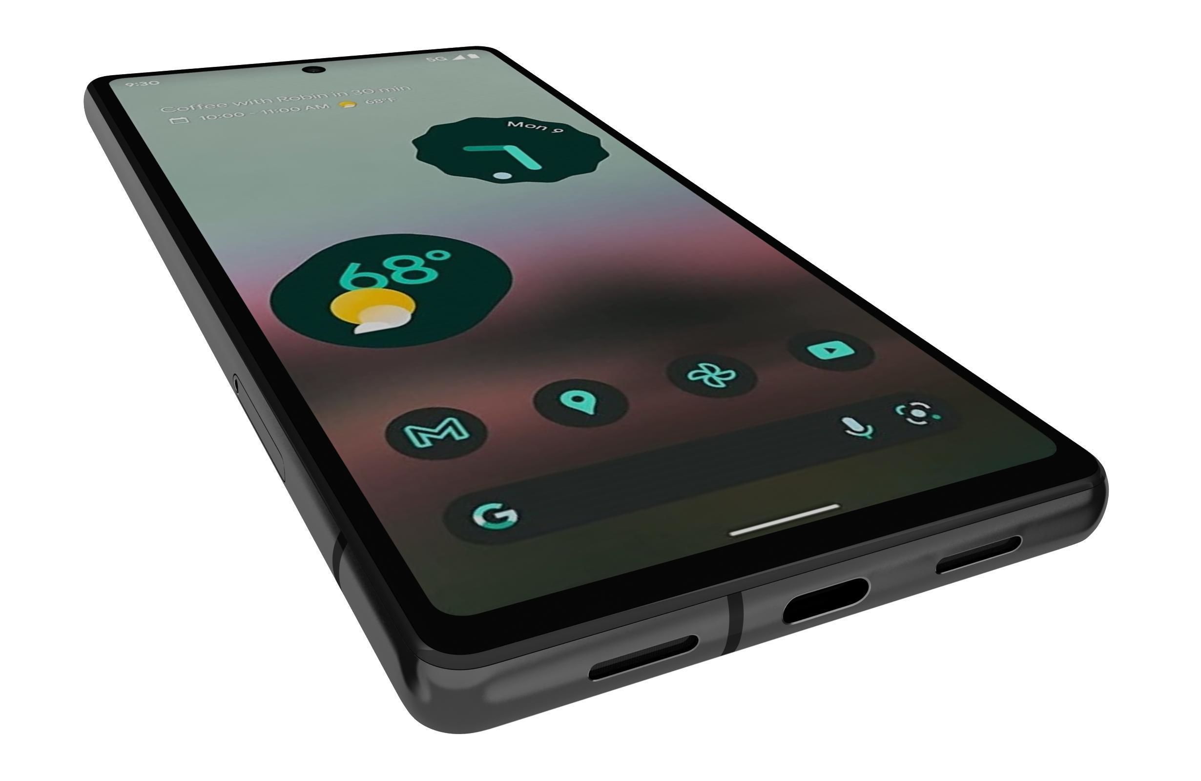 Google Pixel 6a White 3D model_11