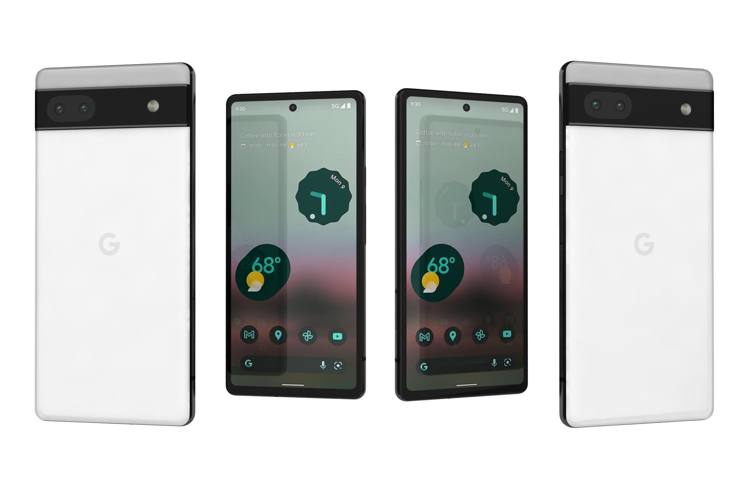 Google Pixel 6a White 3D model_3
