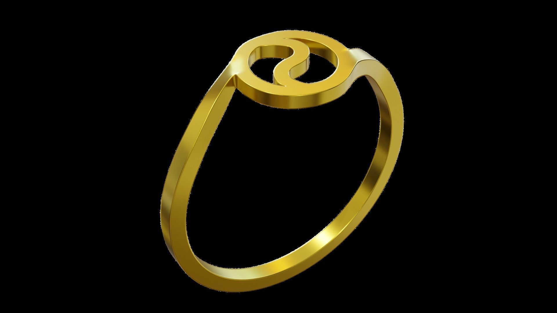 Ring Ying Yang with 2 Types 3D print model_25