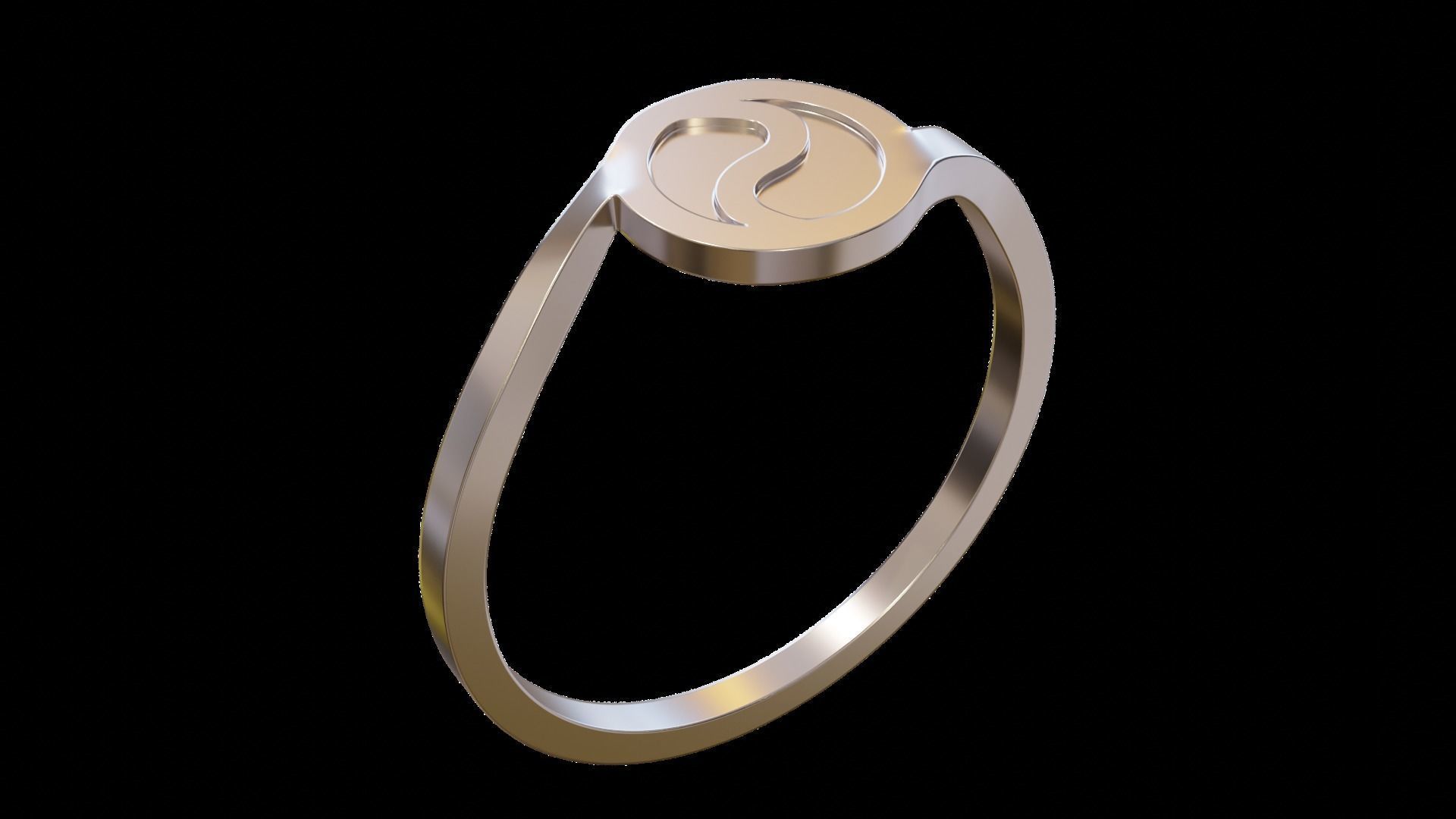Ring Ying Yang with 2 Types 3D print model_29