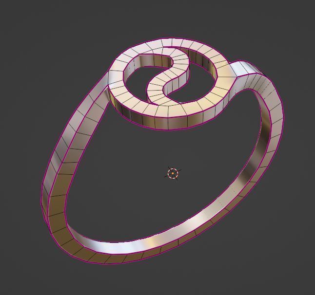 Ring Ying Yang with 2 Types 3D print model_14