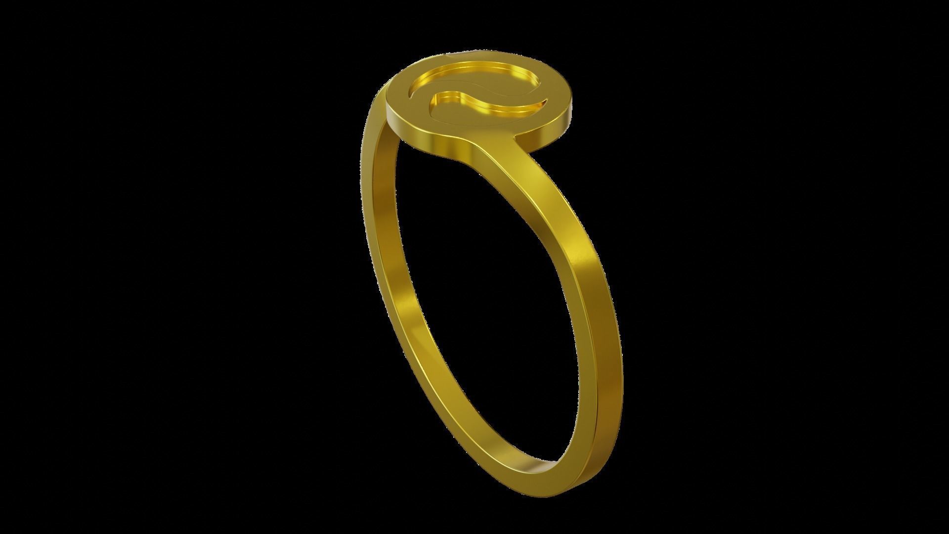Ring Ying Yang with 2 Types 3D print model_34