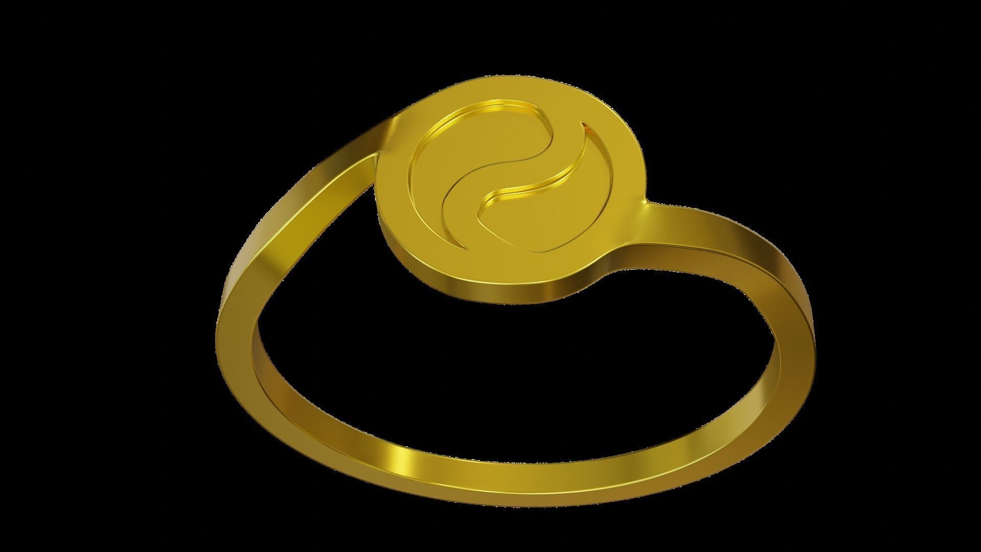 Ring Ying Yang with 2 Types 3D print model_30