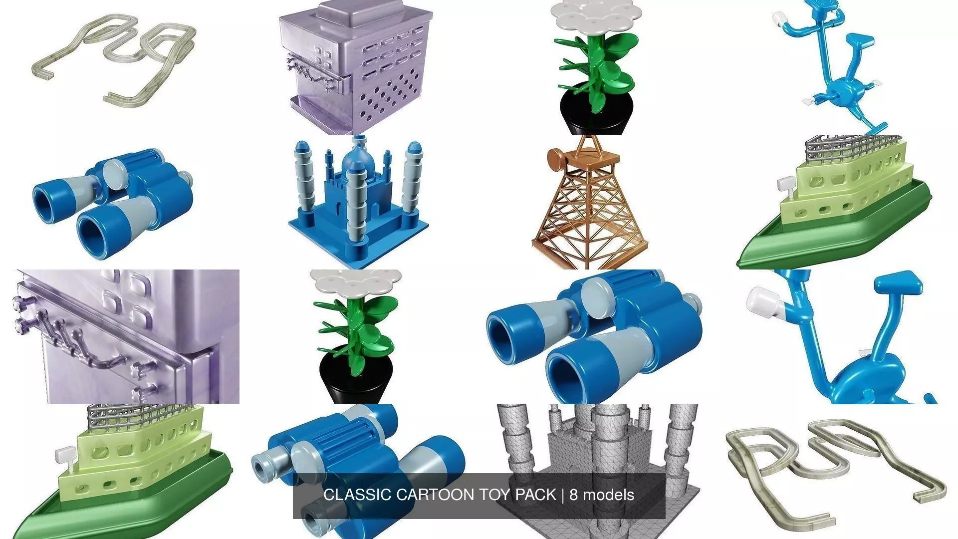 CLASSIC CARTOON TOY PACK 3D Model Collection_0