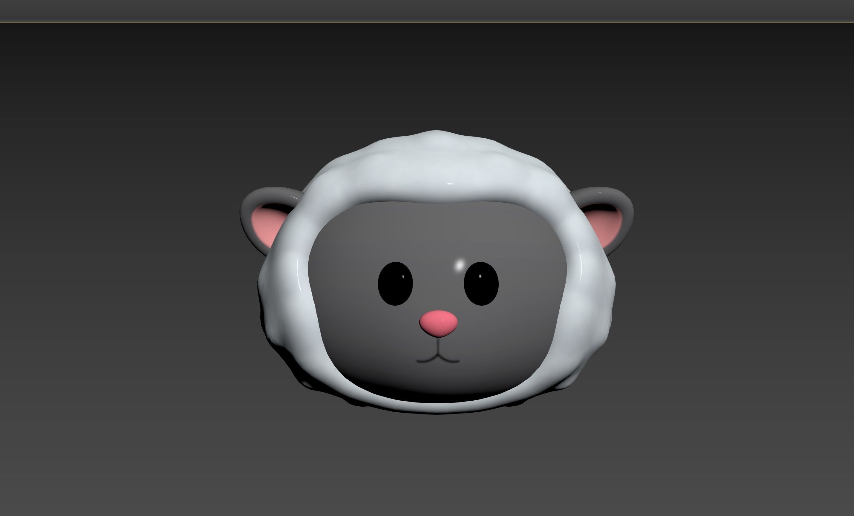 Prop154 Sheep Head 3D model_13