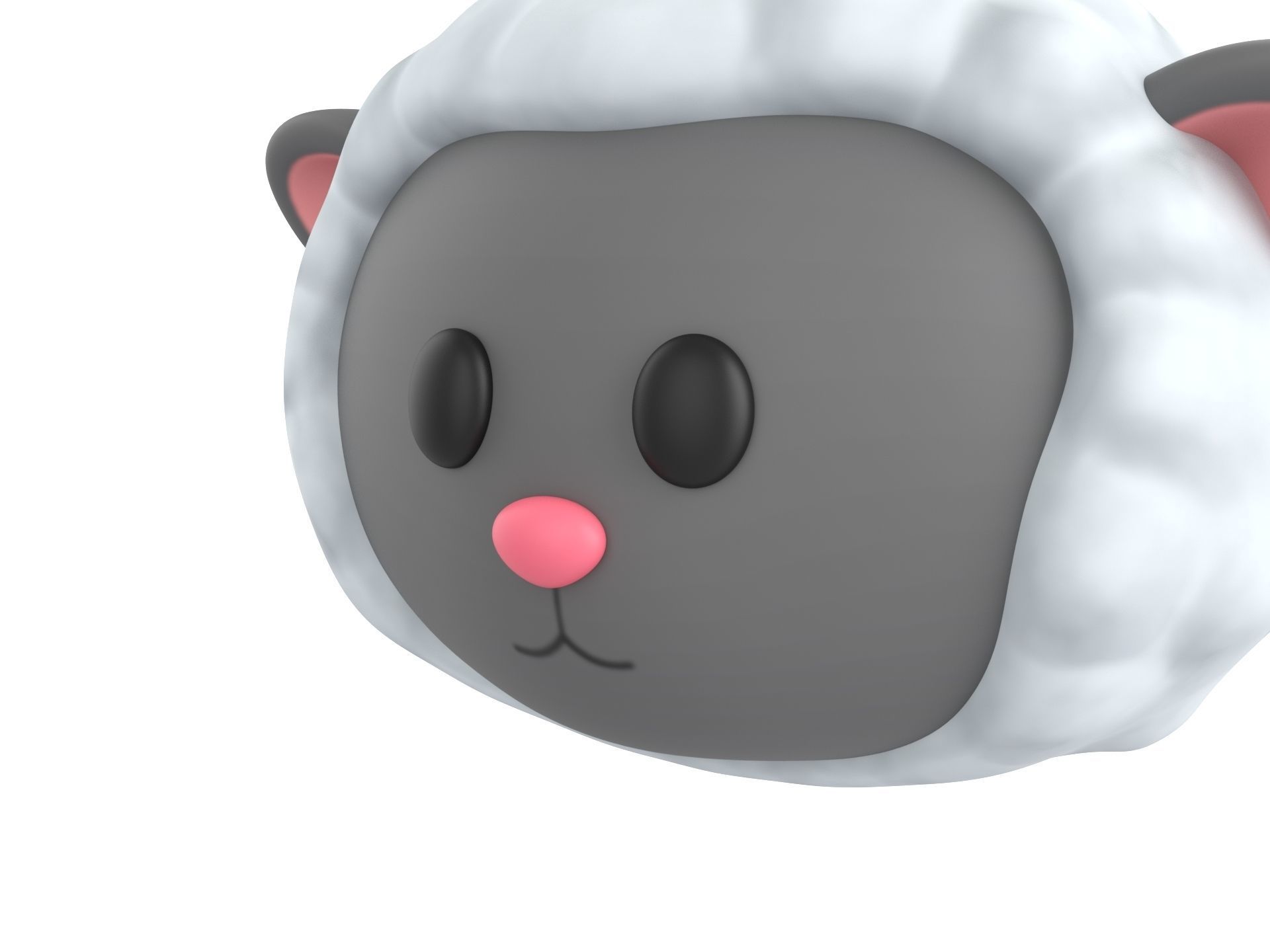 Prop154 Sheep Head 3D model_8