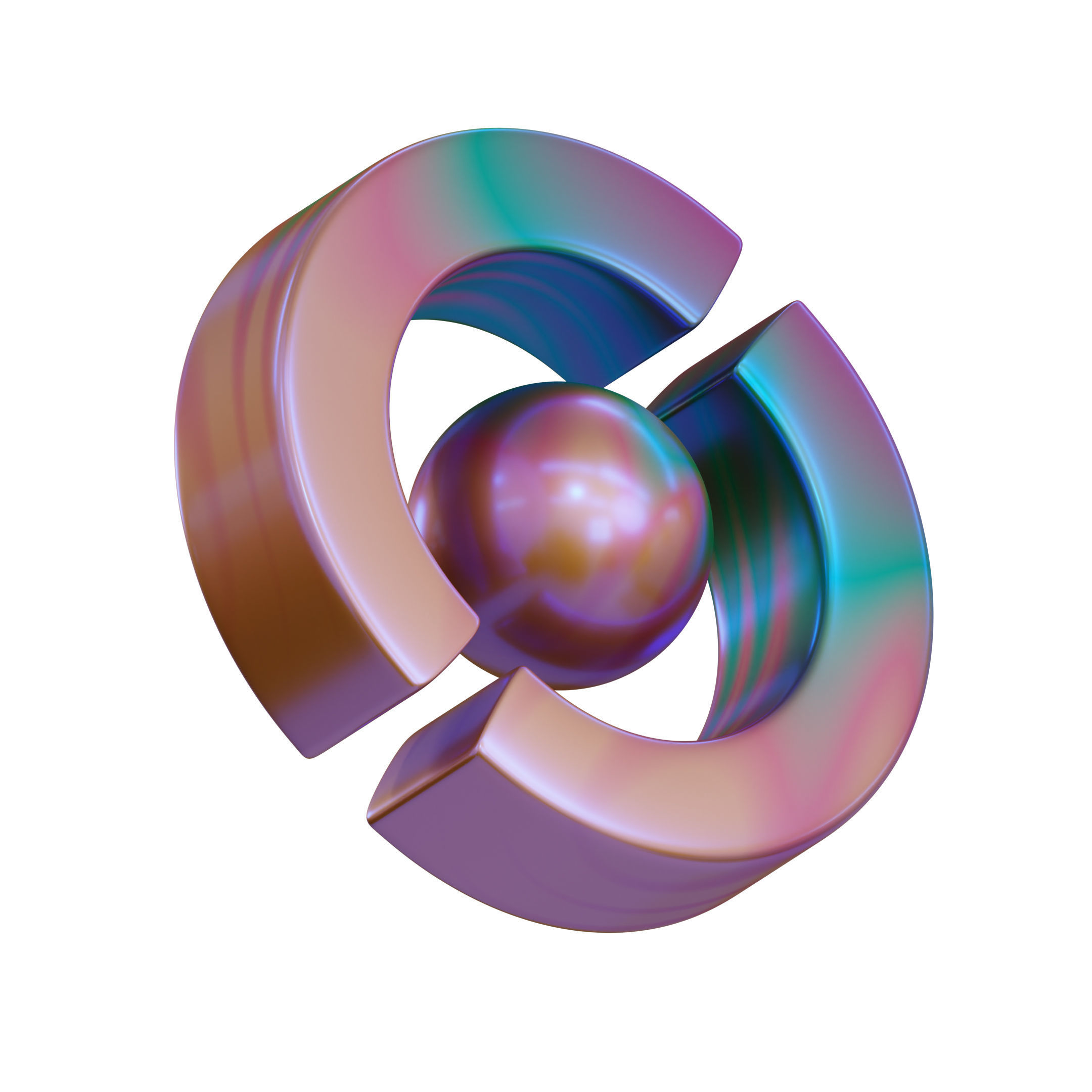 Abstract Geometric Shape Icon Pack 3D Model Low-poly 3D model_59