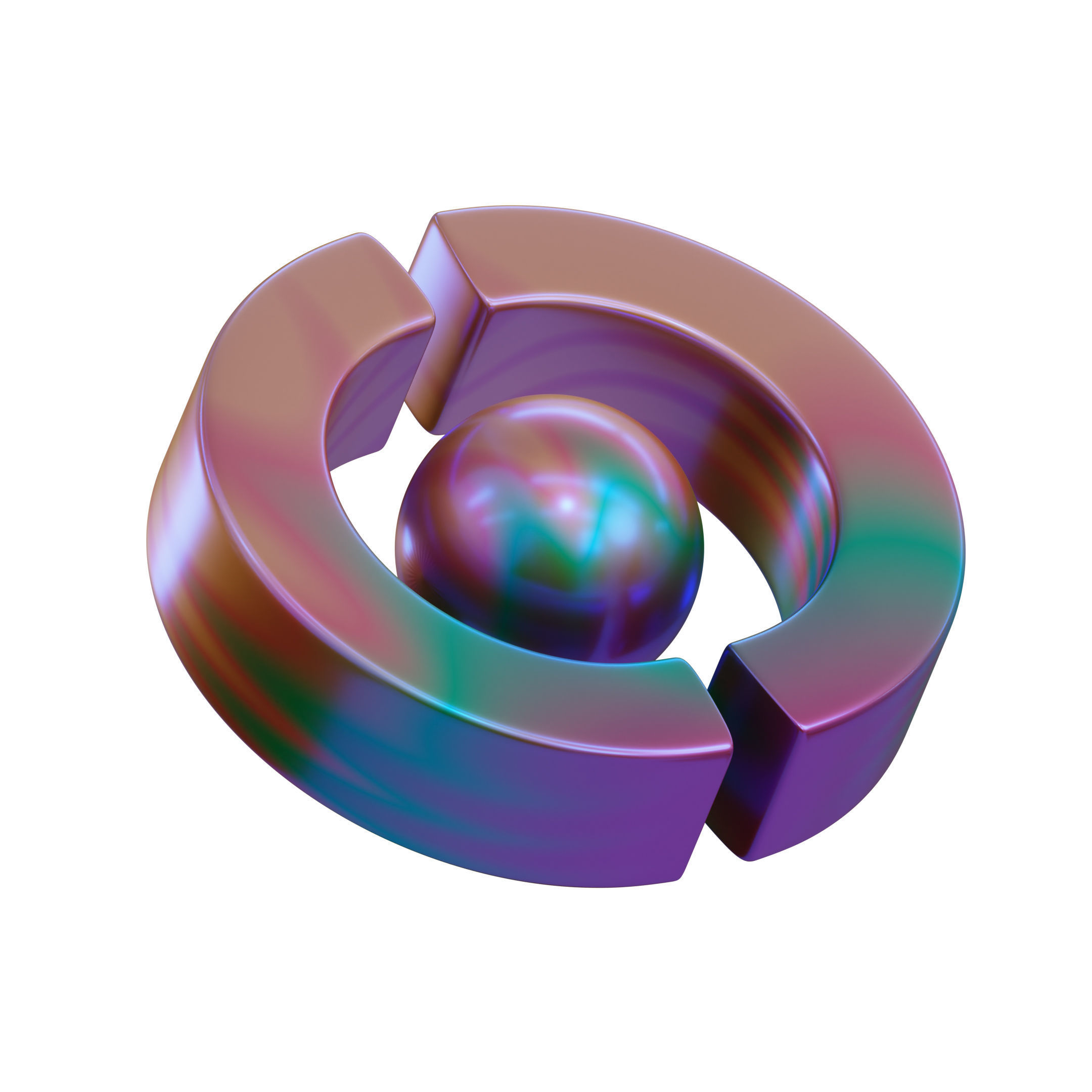 Abstract Geometric Shape Icon Pack 3D Model Low-poly 3D model_60